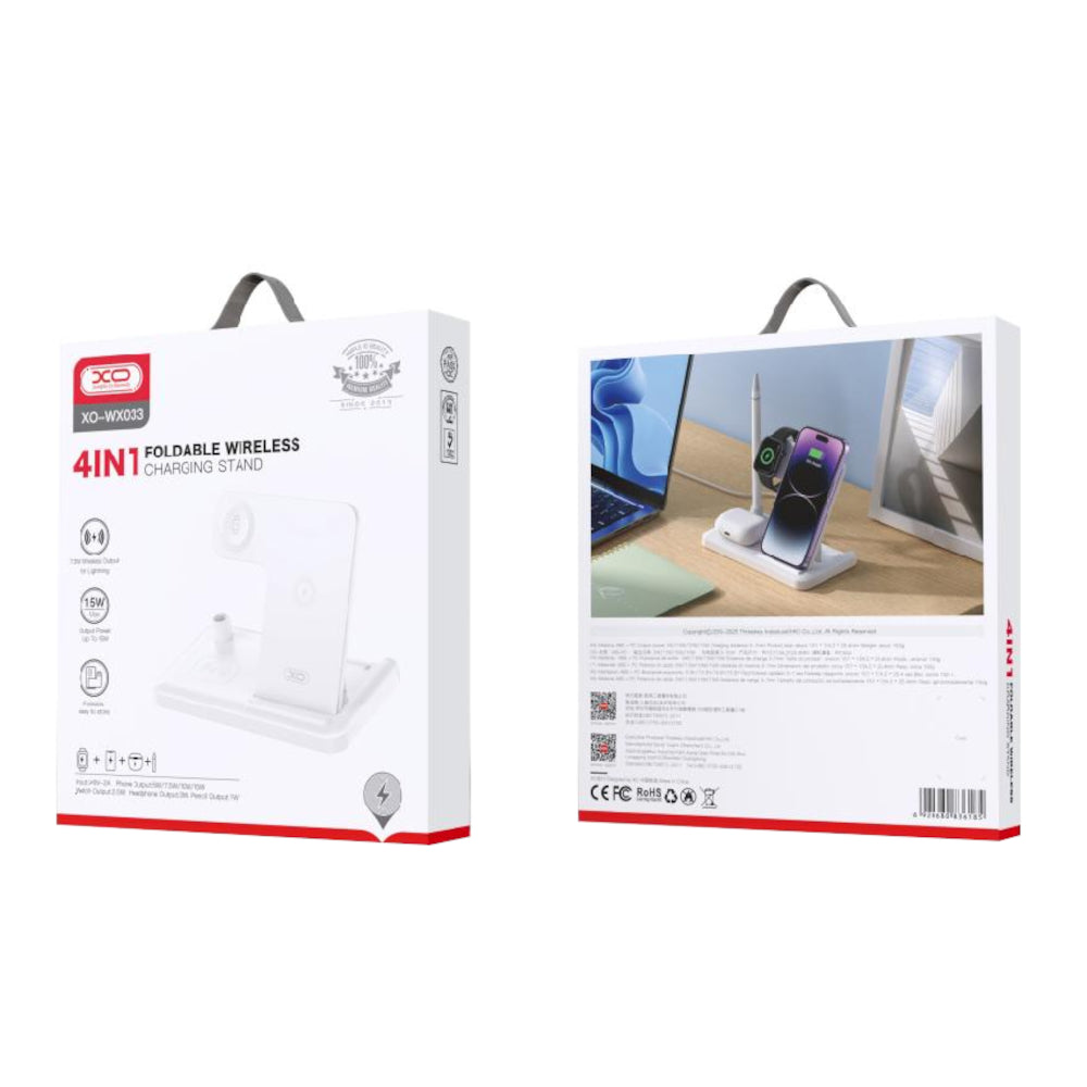 Cargador Inalámbrico XO-WX033 Base Magnética Docko 4 en 1 White