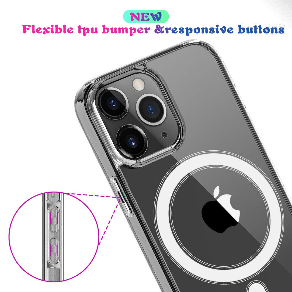 Case Transparente Compatible con iPhone 13 Pro con MagSafe