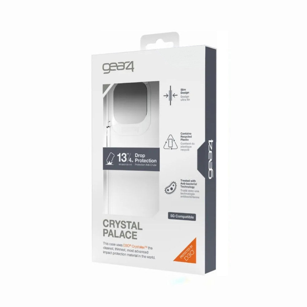 Case Transparente Compatible con iPhone 15 Gear4 Crystal Palace Clear Magsafe