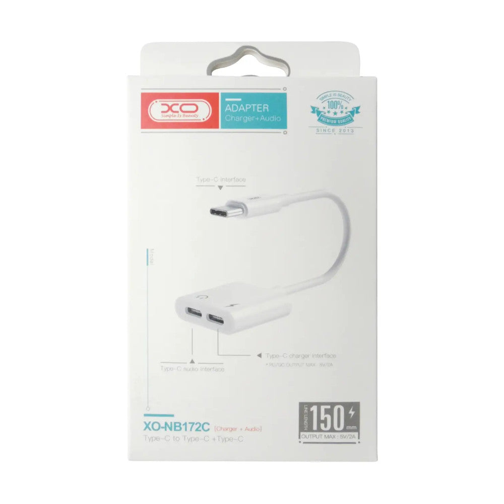 Adaptador Conector XO-NB172C de Audio y Carga tipo C
