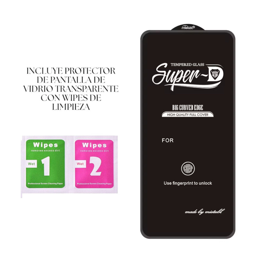 Protector de Pantalla para Samsung Galaxy S24 Lector de Huella Mica de Vidrio Transaparente