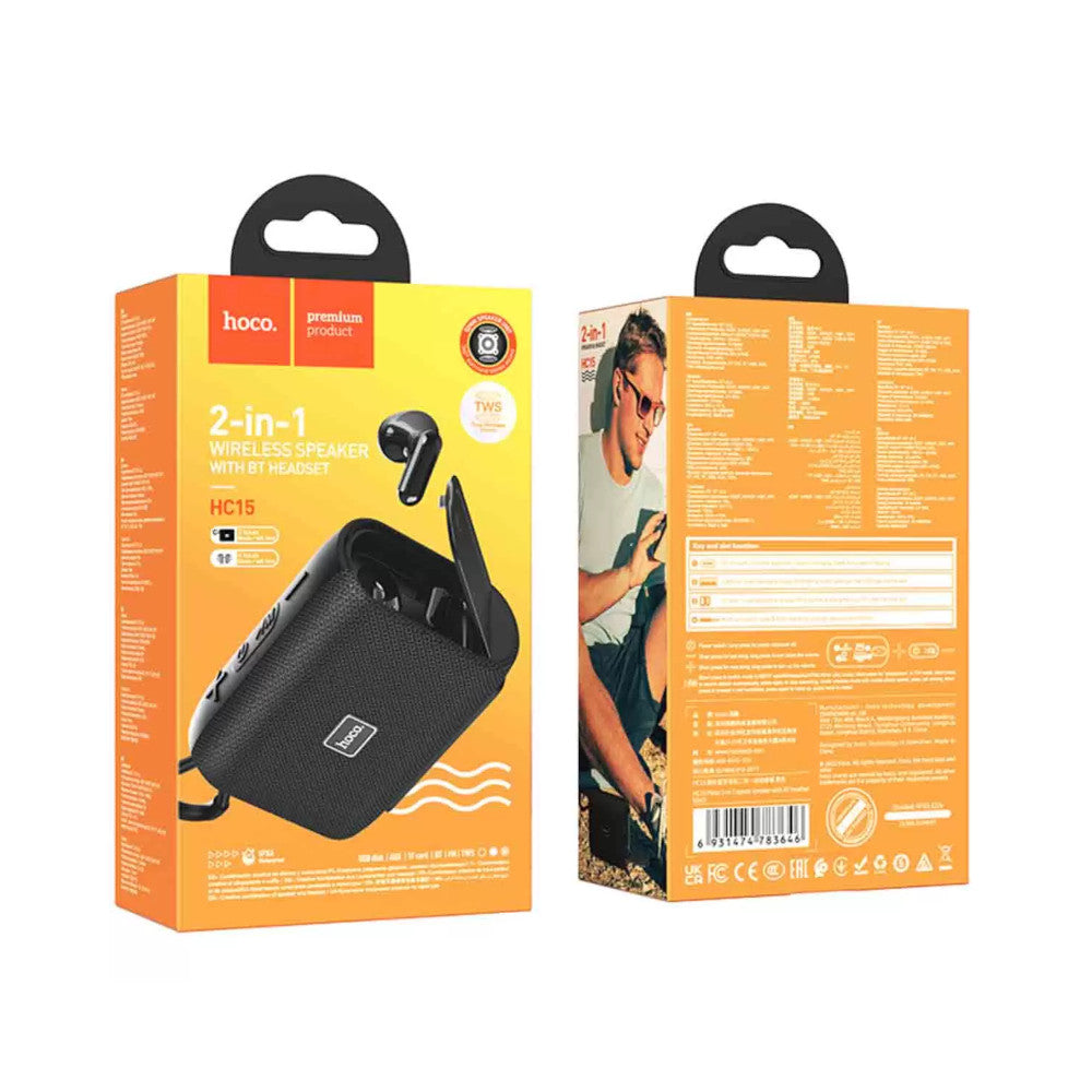 Altavoz Hoco HC15 Speaker Bluetooth 2 en 1 con Auriculares Inalámbricos