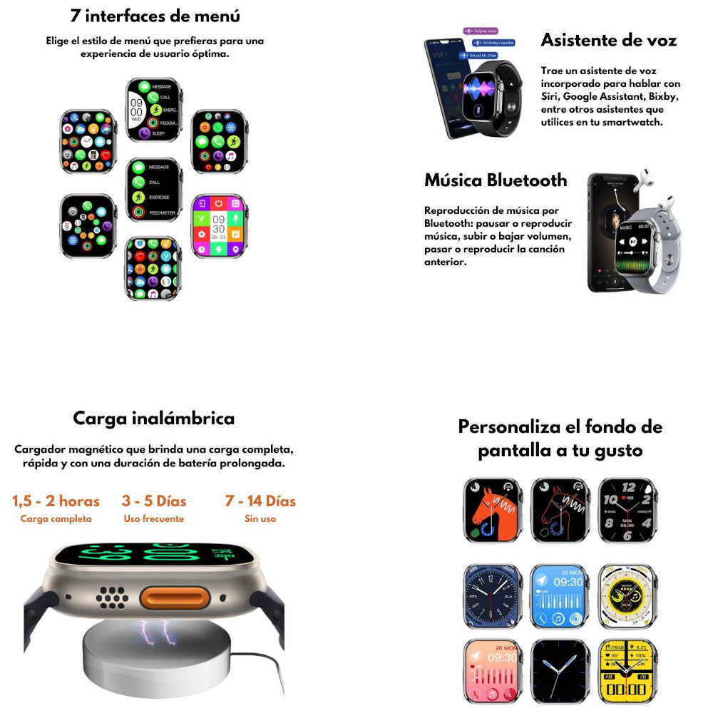 Reloj Inteligente Smartwatch WS8 ULTRA Gris