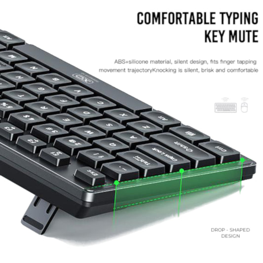 Teclado y Mouse Inalámbricos XO-KB-02 Wireless Combo 2.4 G