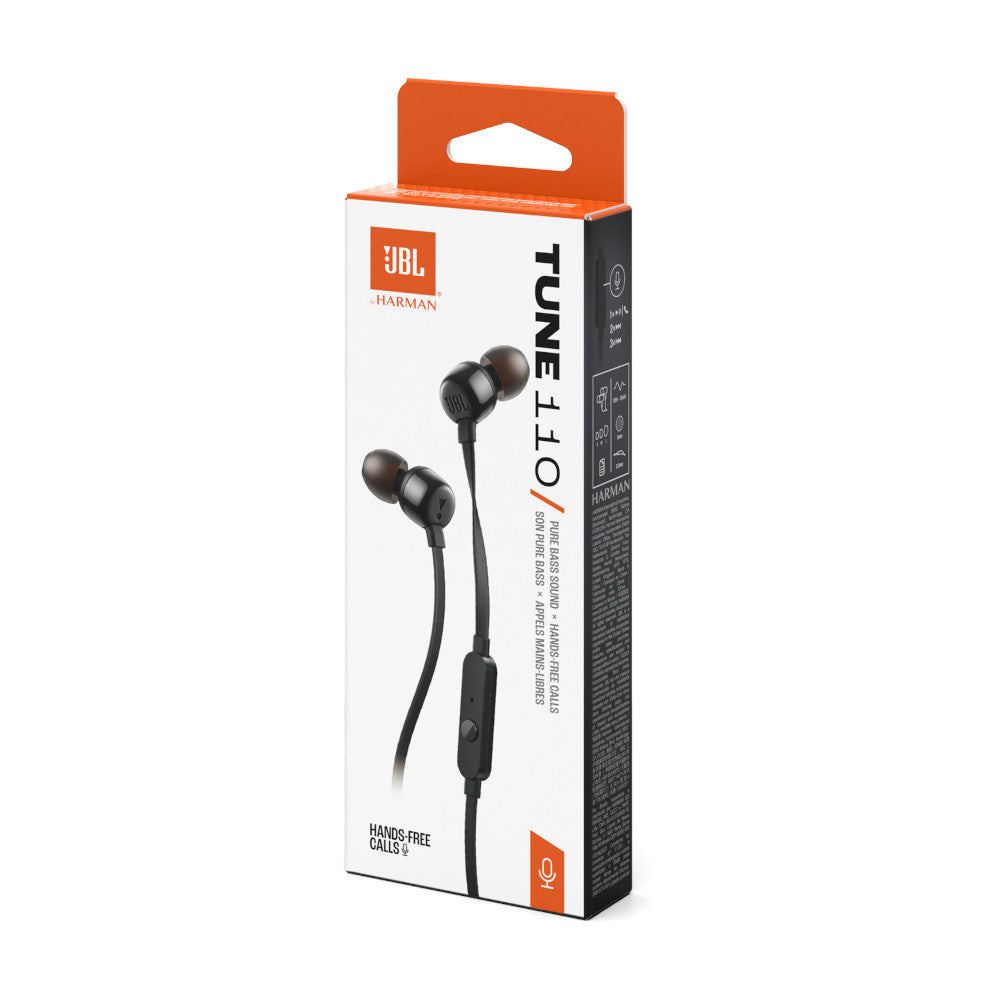 Audífonos JBL TUNE 110 Auriculares Intrauditivos Negro