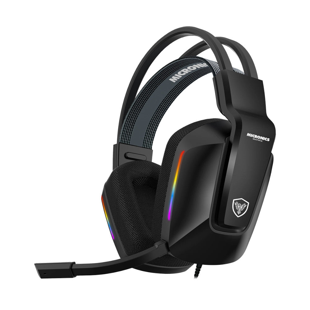 Audífonos Gamer Micronics Matrix MIC-HG808 Auriculares Alámbricos RGB con Micrófono USB