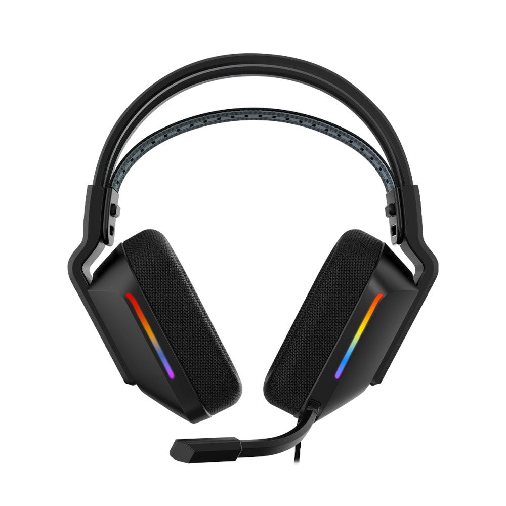 Audífonos Gamer Micronics Matrix MIC-HG808 Auriculares Alámbricos RGB con Micrófono USB