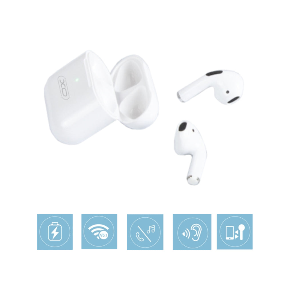 Mini Auriculares Inalámbricos XO-X30 Wireless Earphone Audífonos Bluetooth White