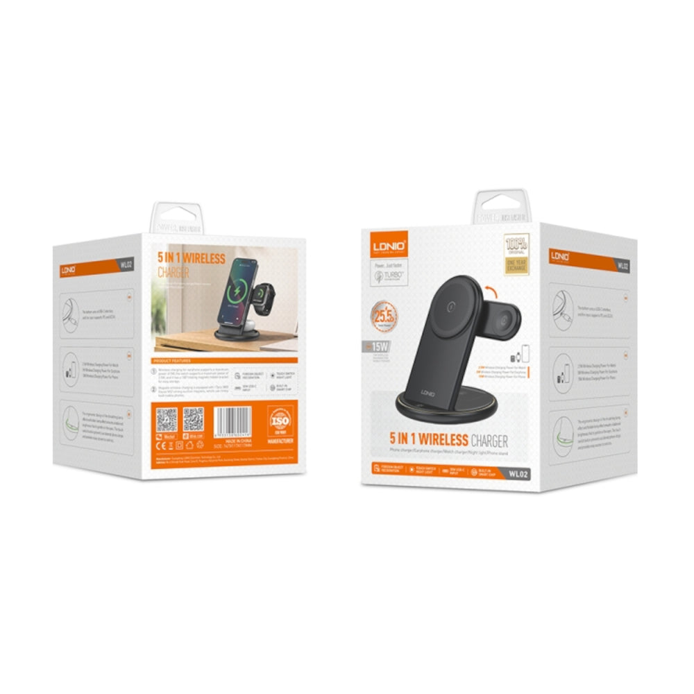 Cargador Inalámbrico Ldnio WL02 Base Magnética Docko 5 en 1