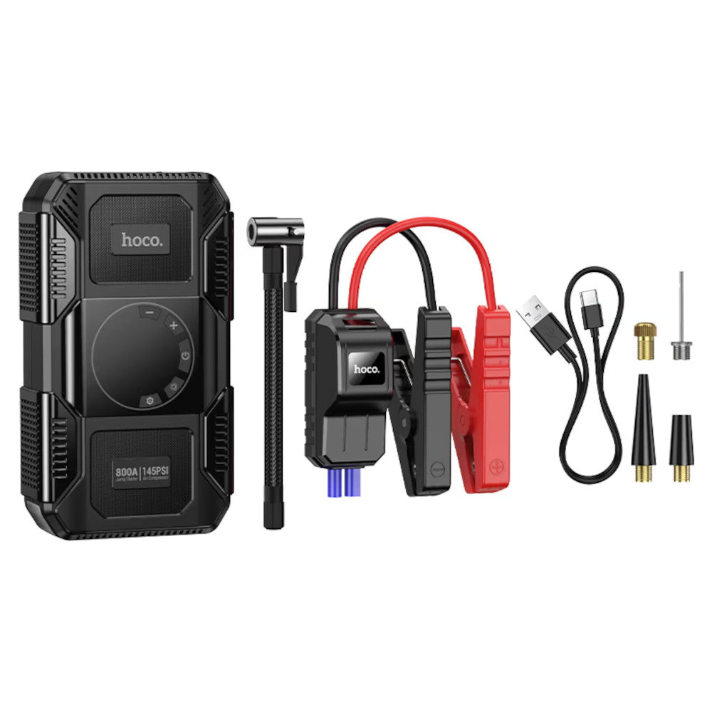 Arrancador de Batería 3 en 1 con Inflador y Power Bank 800 mA Hoco QS6