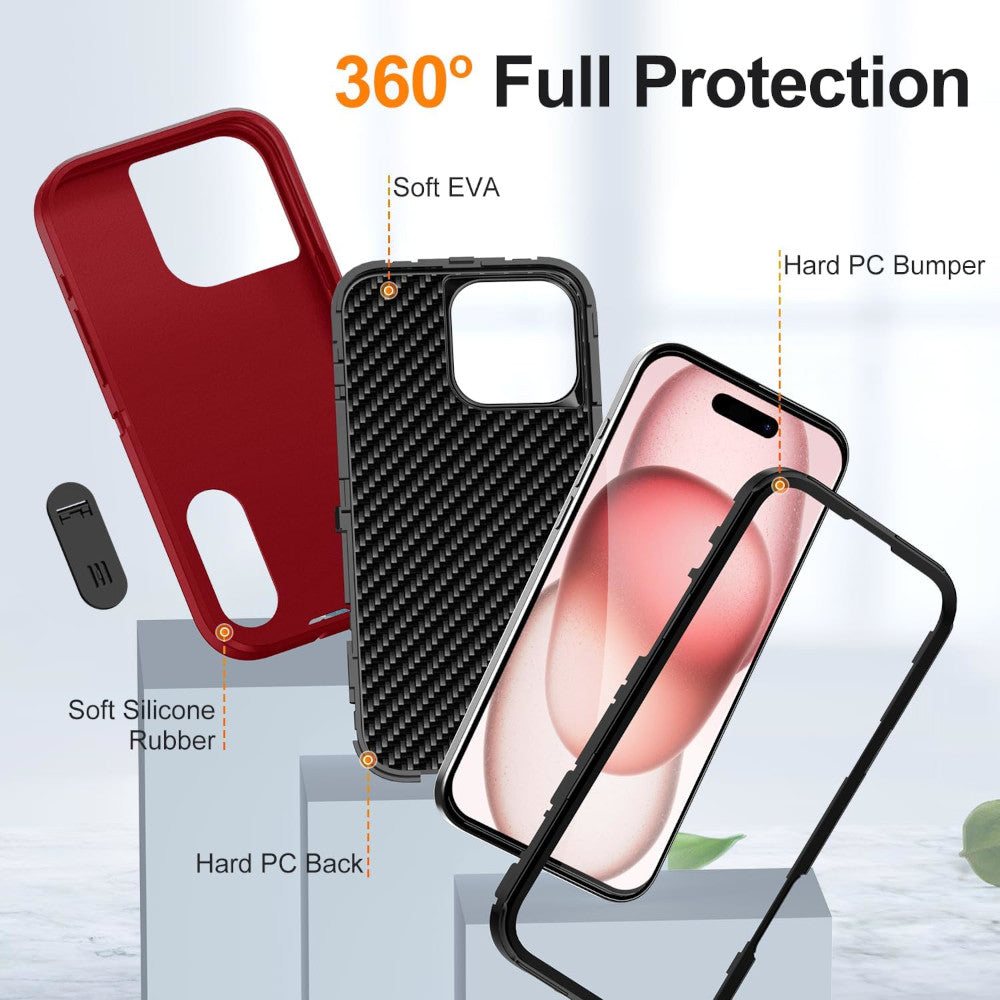 Case Compatible con iPhone 16 Pro Max Adventurer Heavy Duty Red
