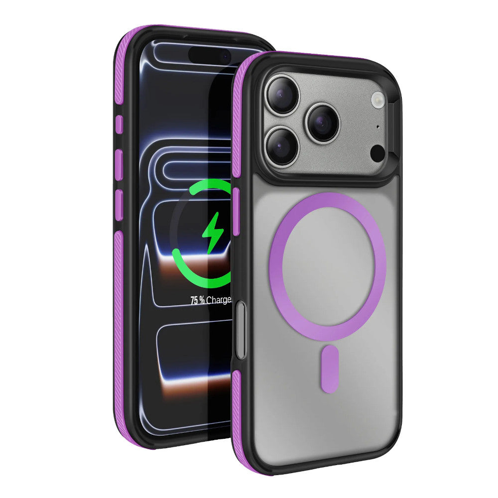 Case para iPhone 17 Pro Max Opal Smoke Borde Lila