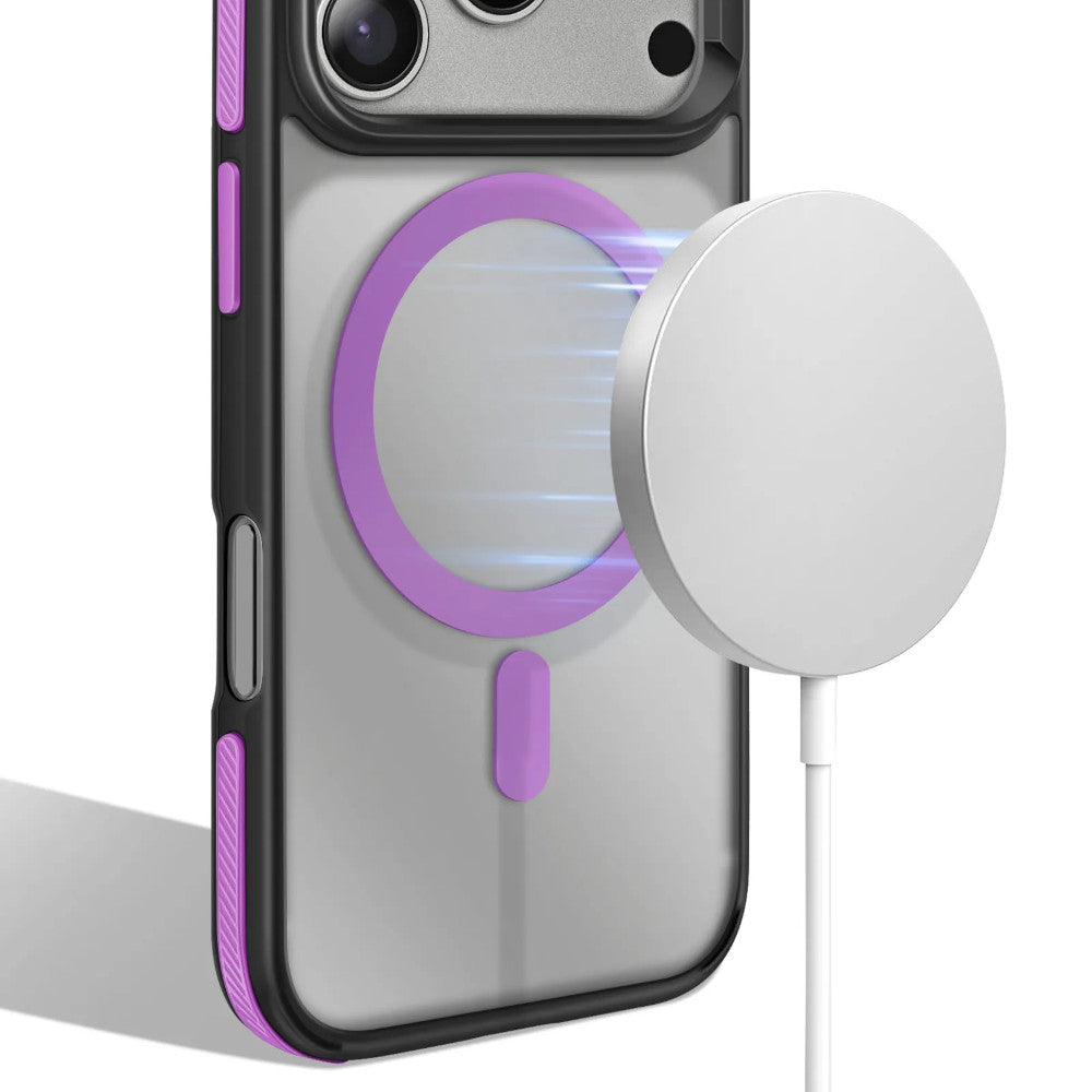 Case para iPhone 17 Pro Max Opal Smoke Borde Lila