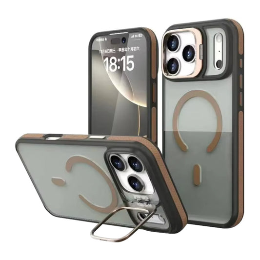 Case para iPhone 17 Pro Max Sparkles Smook Borde Marron