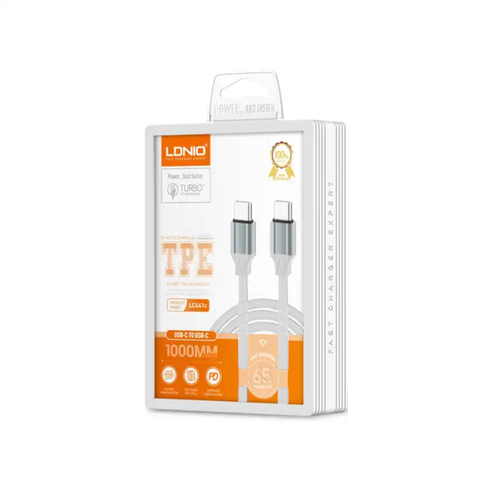 Cable Ldnio LC441C de Carga Rápida USB-C a USB-C 65w de 1 m