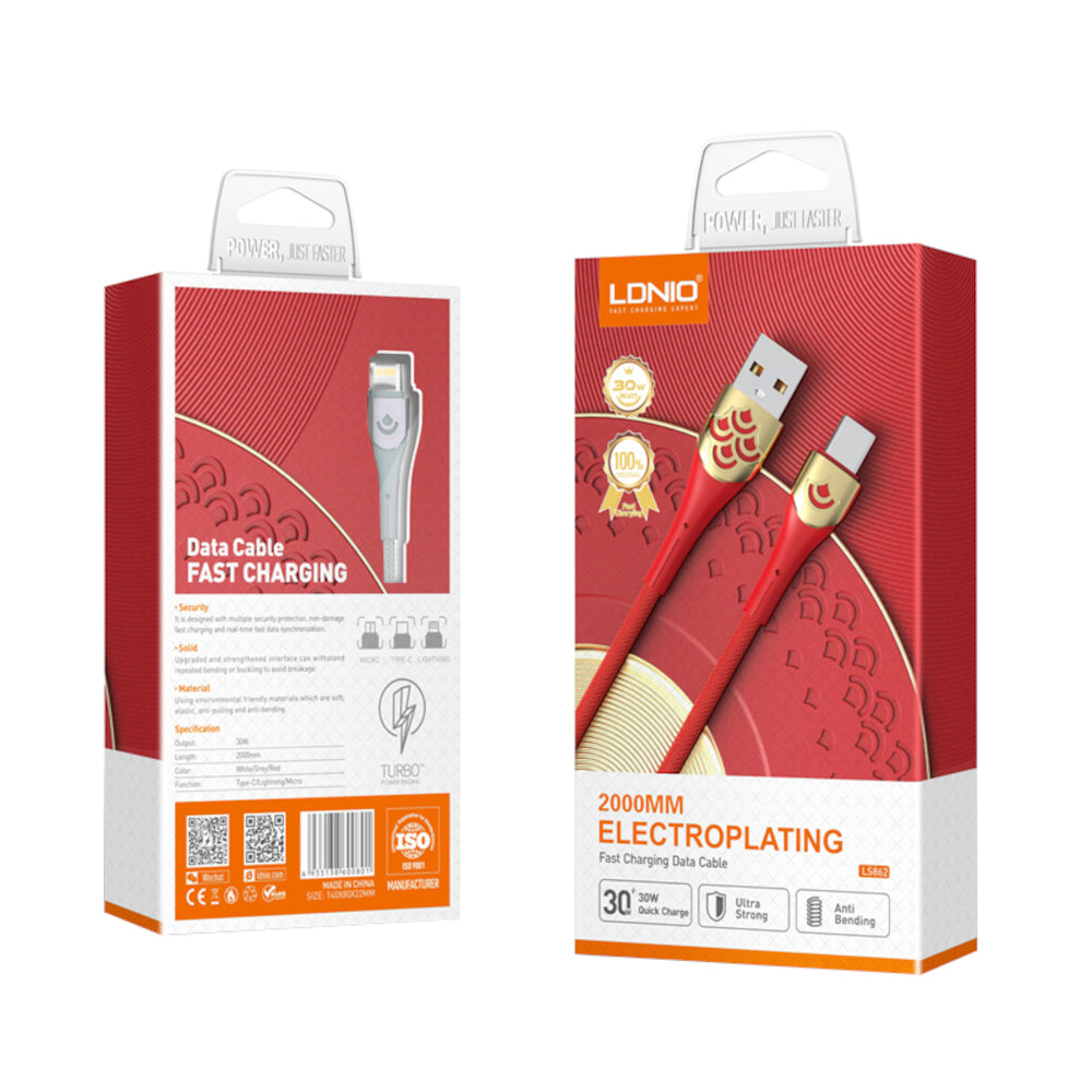 Cable para iPhone Ldnio LS862 USB-A a Lightning (2 m)