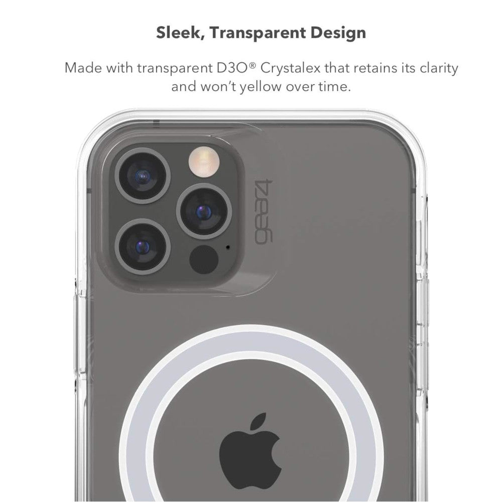 Case Transparente Compatible con iPhone 15 Pro Max Gear4 Crystal Palace Clear Magsafe