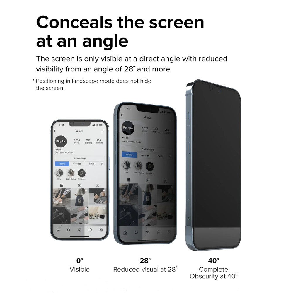 Protector de Pantalla para iPhone 13 Pro Anti Espía Mica de Vidrio Mate