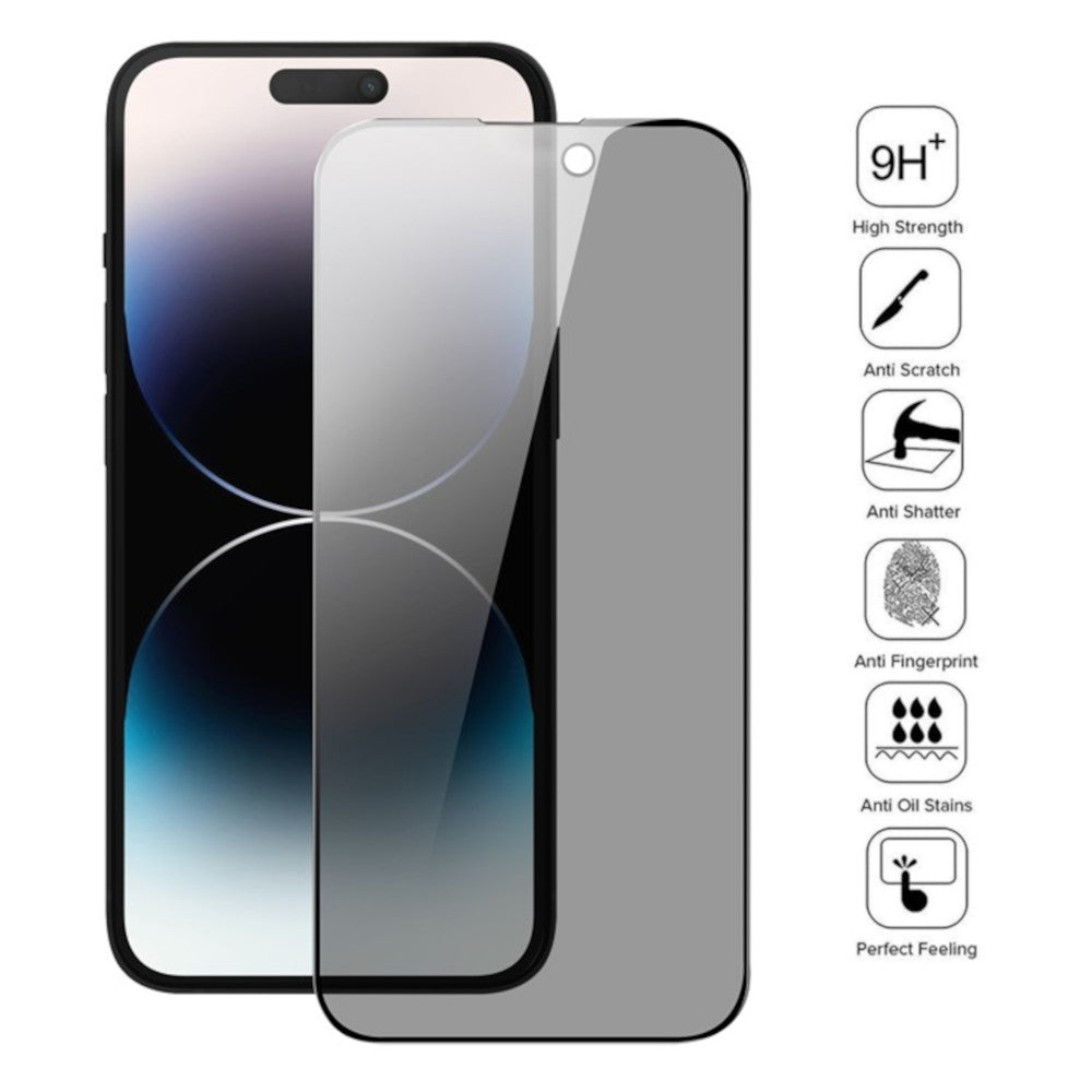 Protector de Pantalla para iPhone 15 Pro Anti Espía Mica de Vidrio