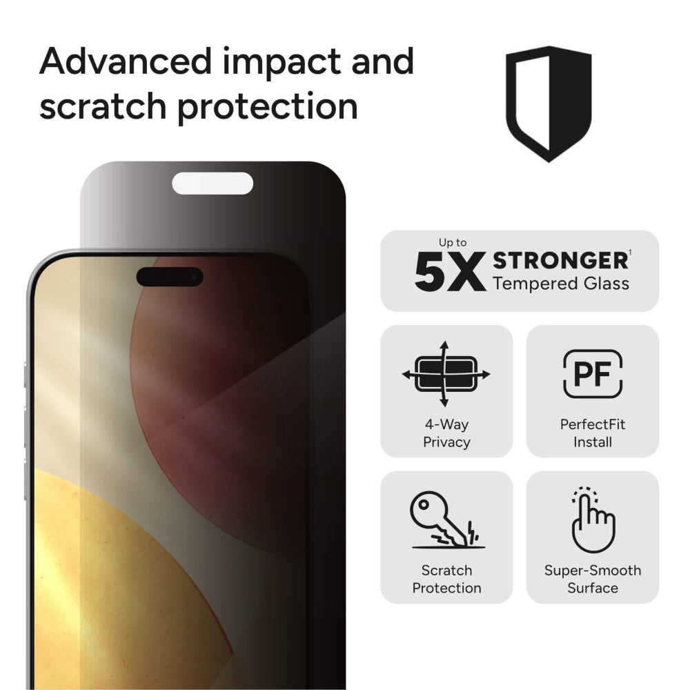 Protector de Pantalla para iPhone 17 Pro Max Anti Espía Mica de Vidrio
