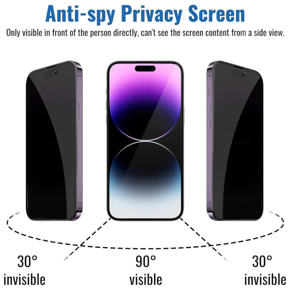 Protector de Pantalla para iPhone 15 Anti Espía Mica de Vidrio