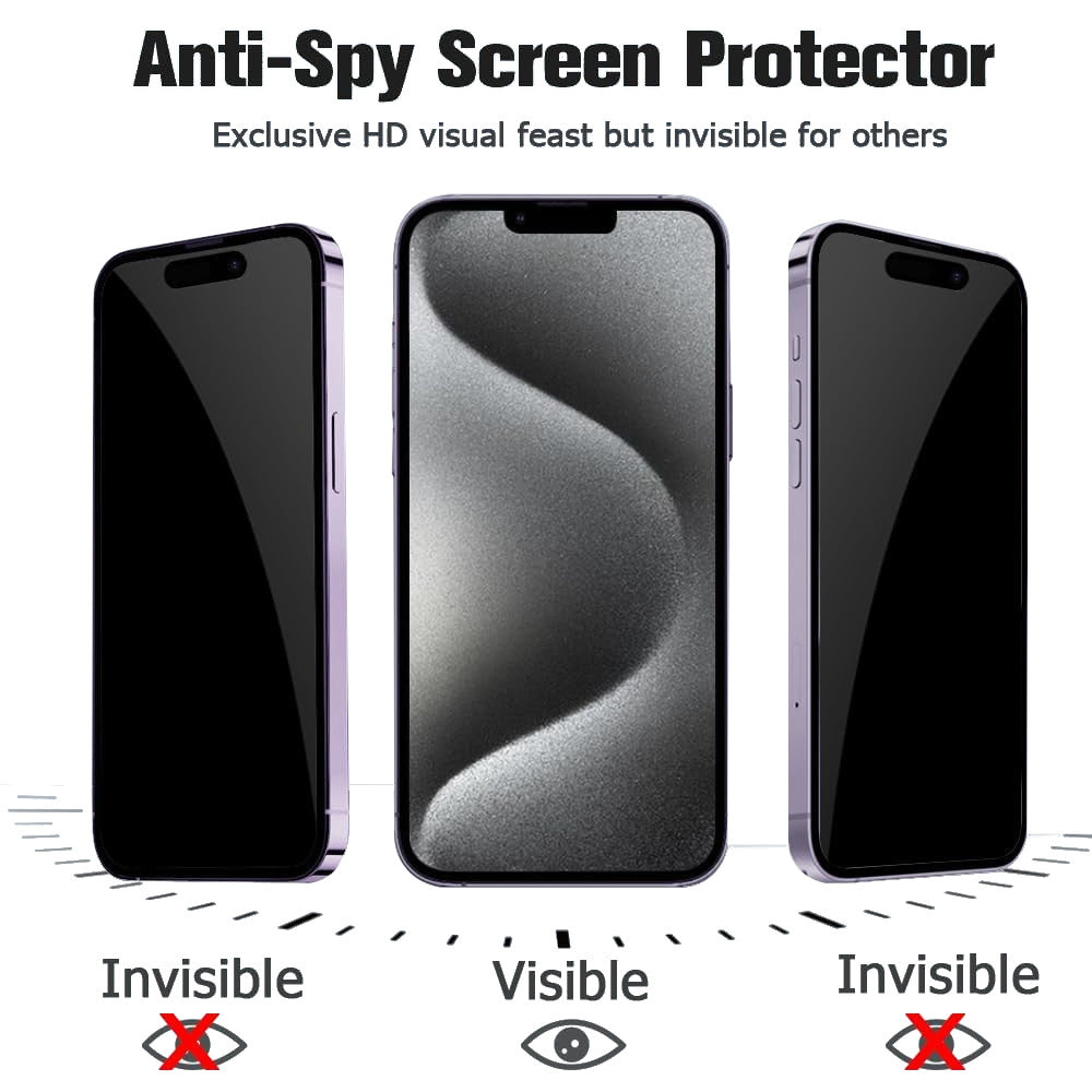 Protector de Pantalla para iPhone 16 Anti Espía Mica de Vidrio