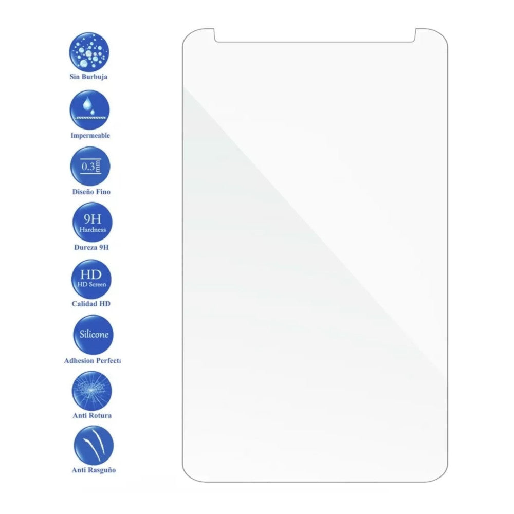 Protector de Pantalla Transparente Mica de Vidrio Universal para Tablet de 7"