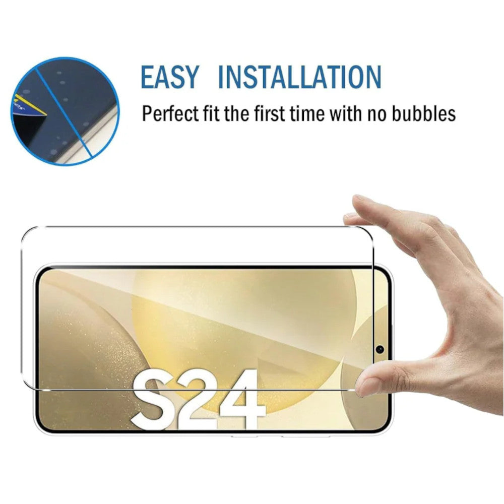 Protector de Pantalla para Samsung Galaxy S24 Lector de Huella Mica de Vidrio Transaparente