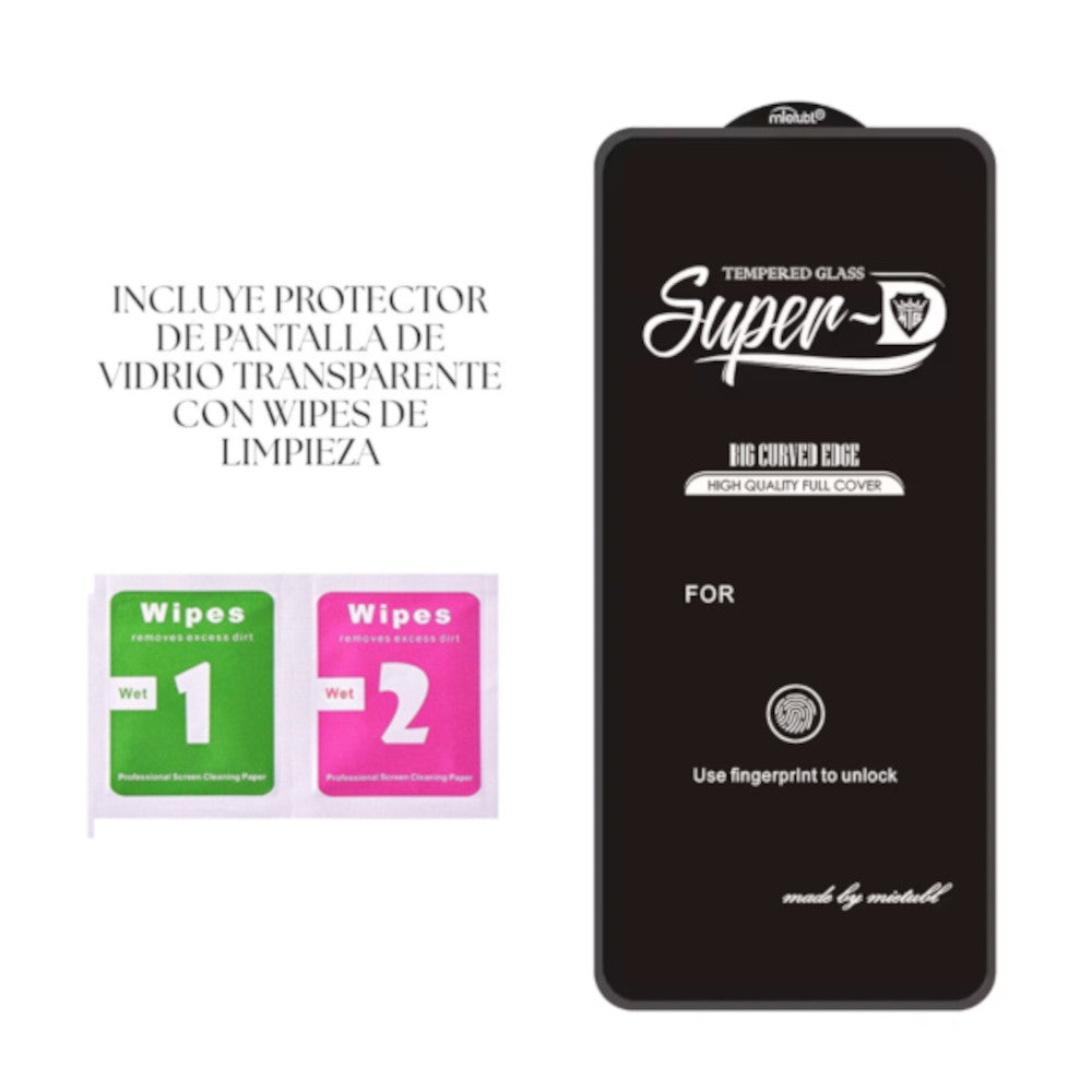 Protector de Pantalla para Samsung Galaxy S25 Lector de Huella Mica de Vidrio Transaparente