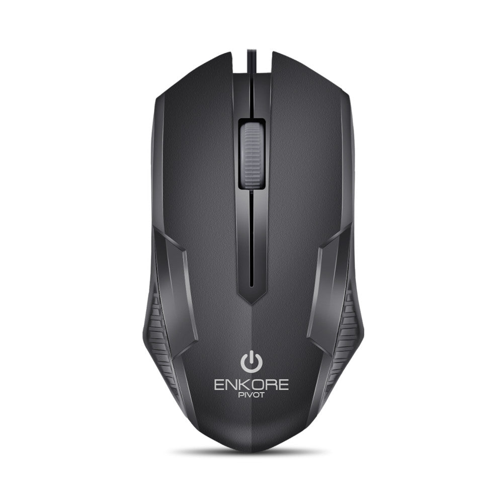 Mouse Óptico Alámbrico 1200 DPI Enkore Pivot EKM 105 Negro