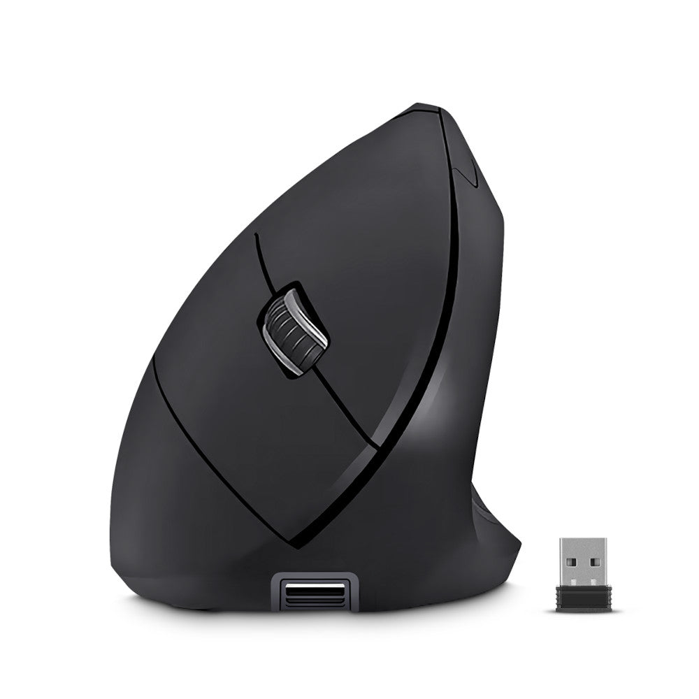 Mouse Vertical Inalámbrico Ergonómico Cybertel CYB M503 RX Recargable con Luz LED