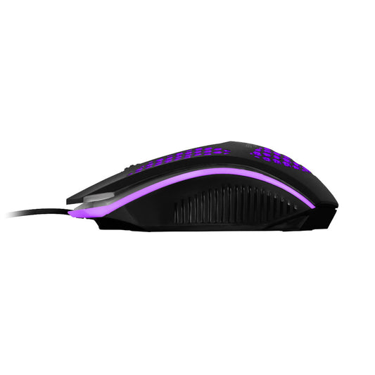 Mouse Gamer Alámbrico Enkore Levitron 107 Negro Ilumincación LED