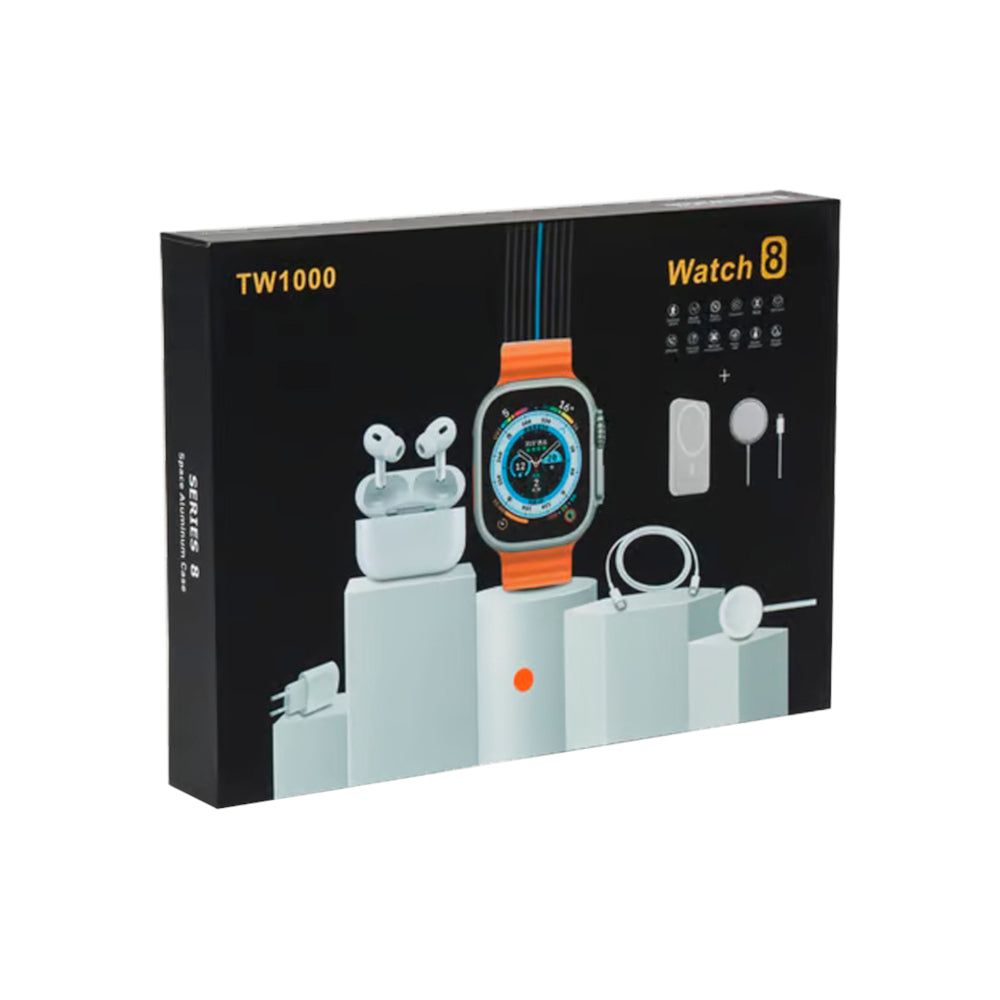 Reloj Inteligente Smartwatch TW1000 Set Pack 7 en 1 Gray