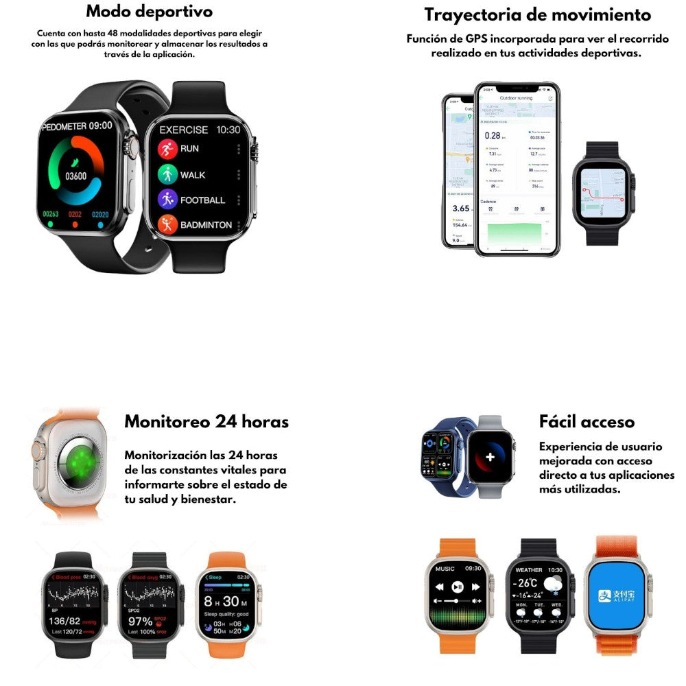 Reloj Inteligente Smartwatch WS8 ULTRA Gris