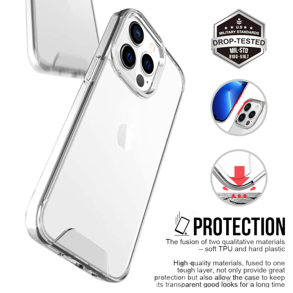 Case Antishock Transparente Space Compatible con iPhone 13 Pro