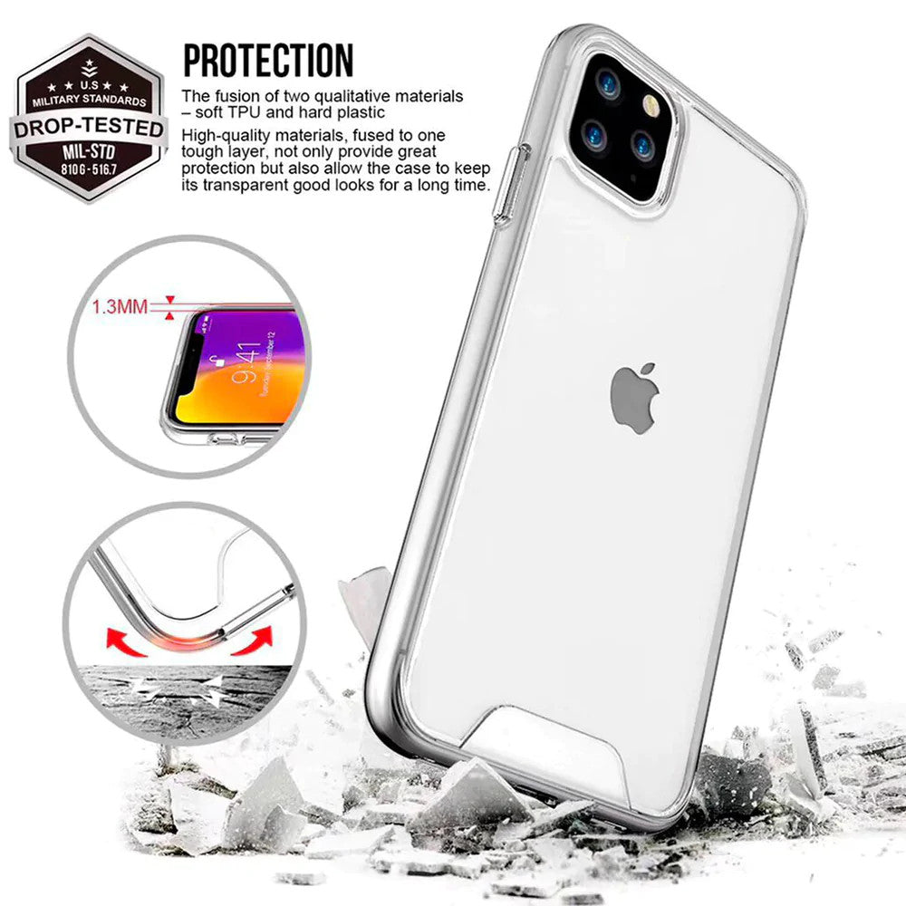 Case Transparente Compatible con iPhone 15 Antishock Space