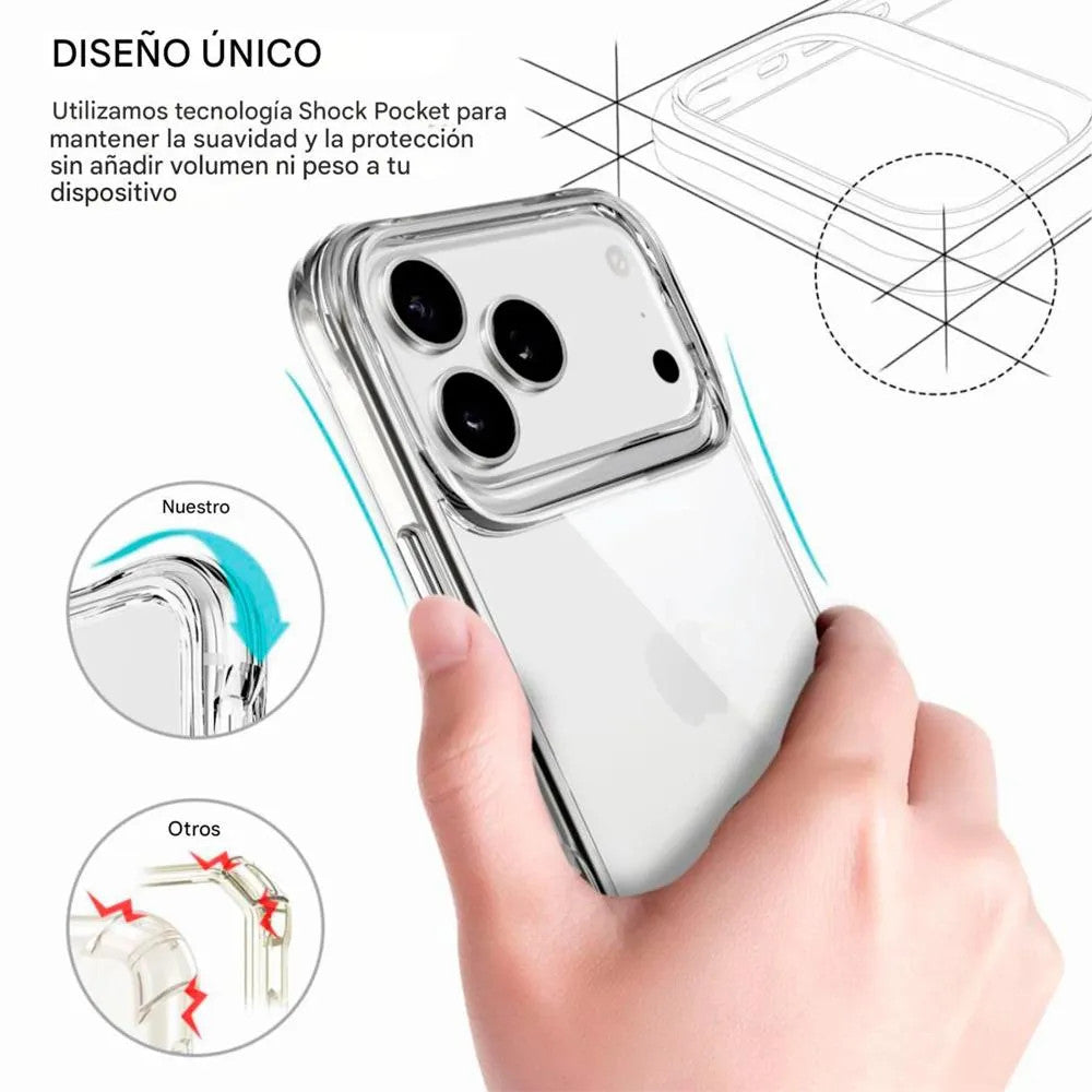 Case Transparente Compatible con iPhone 17 Pro Space