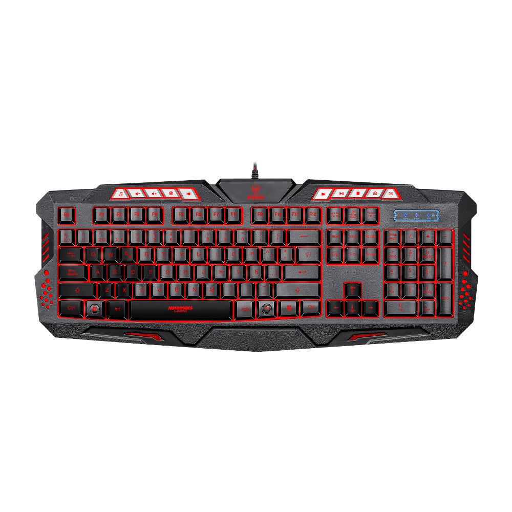 Teclado Micronics Lumiere MIC-K701 Gamer LED 7 Colores Conexión USB