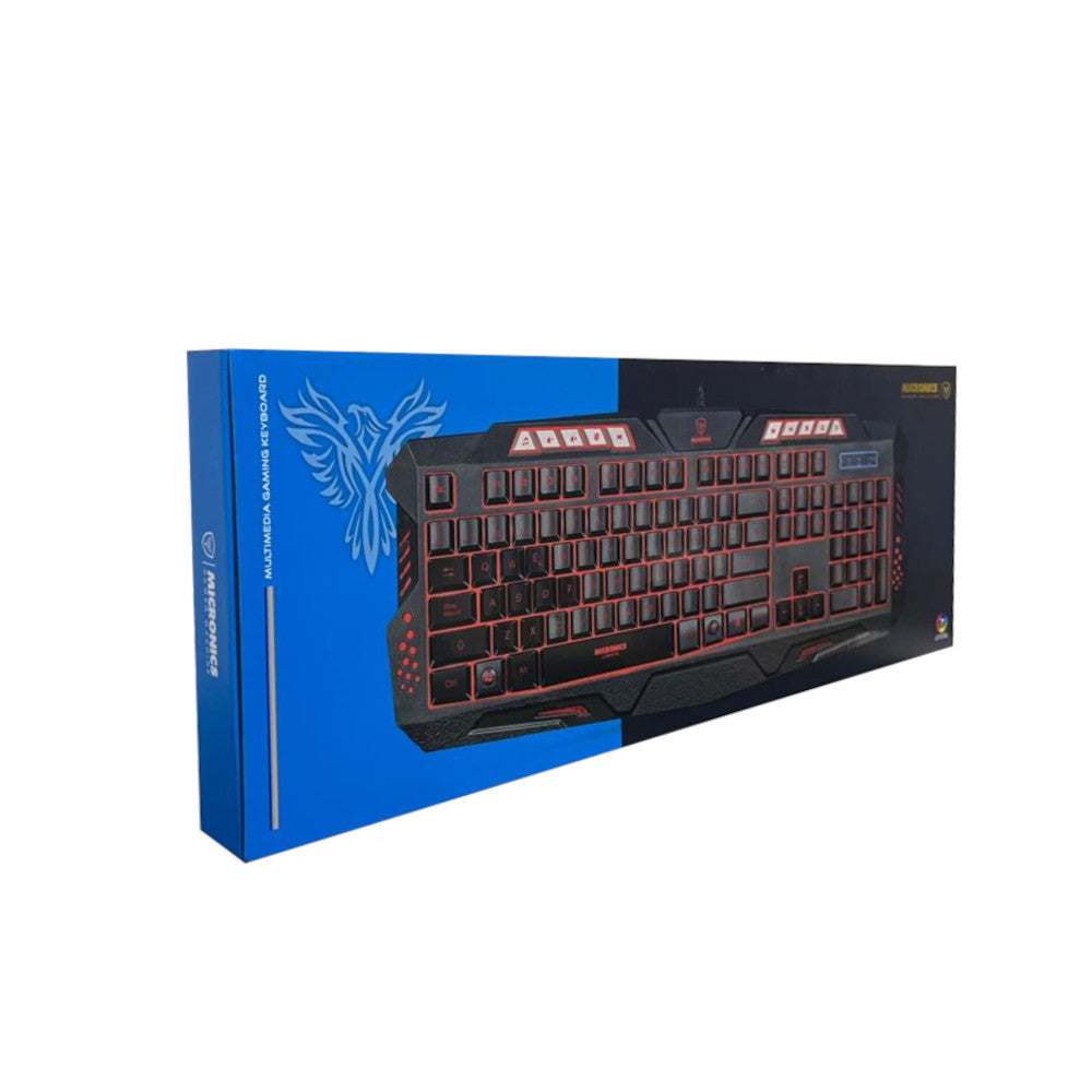 Teclado Micronics Lumiere MIC-K701 Gamer LED 7 Colores Conexión USB