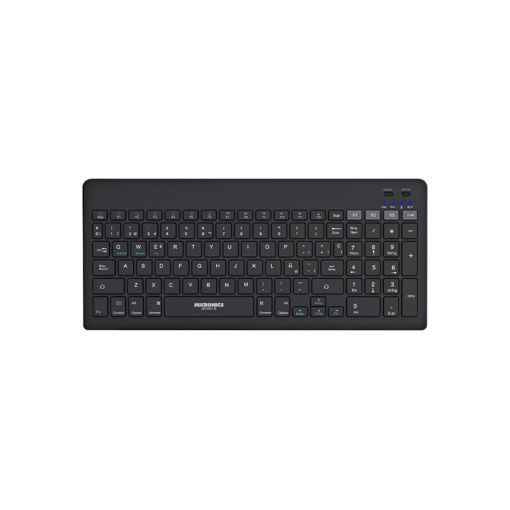 Teclado y Mouse Inalámbricos Micronics WT800-3M Recargable BT Wireless 2.4 G
